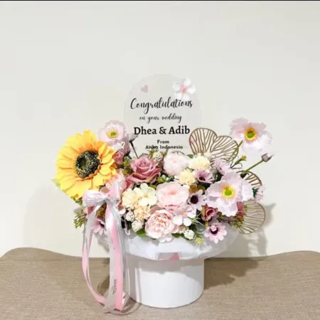 Bloom Box Akrilik Ucapan Wedding Rejang Lebong