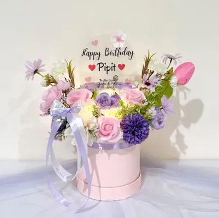 Bloom Box Akrilik Ucapan Ulang Tahun Rejang Lebong
